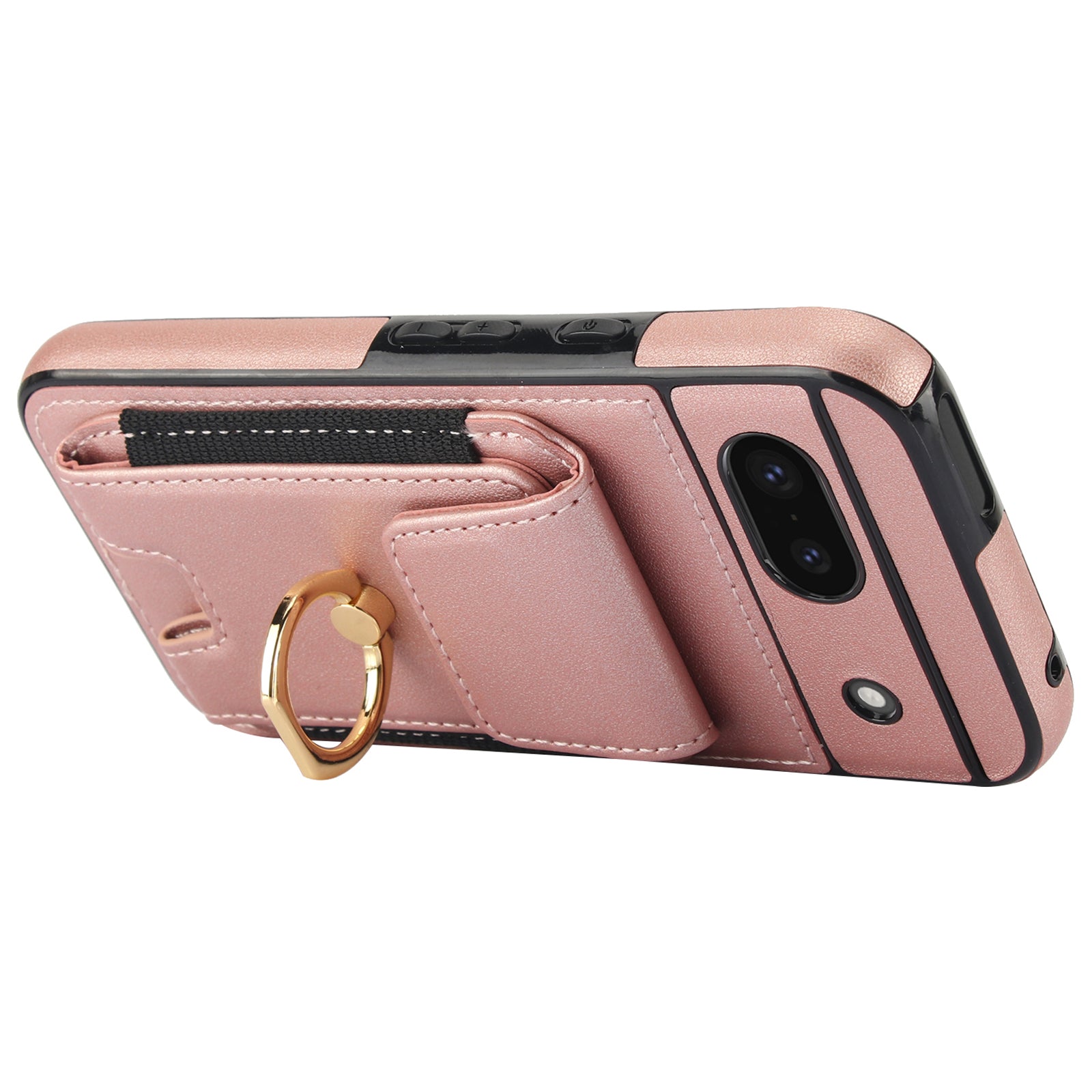 For Google Pixel 8a Kickstand Case PU Leather+TPU Phone Cover with Card Slots For Google Pixel 8a Kickstand Case PU Leather+TPU Phone Cover with Card Slots